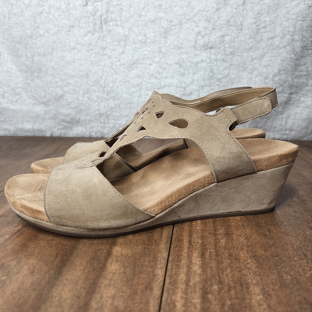 Bjorndal Suede Leather Wedge Sandals Size 11 - Picture 4 of 9